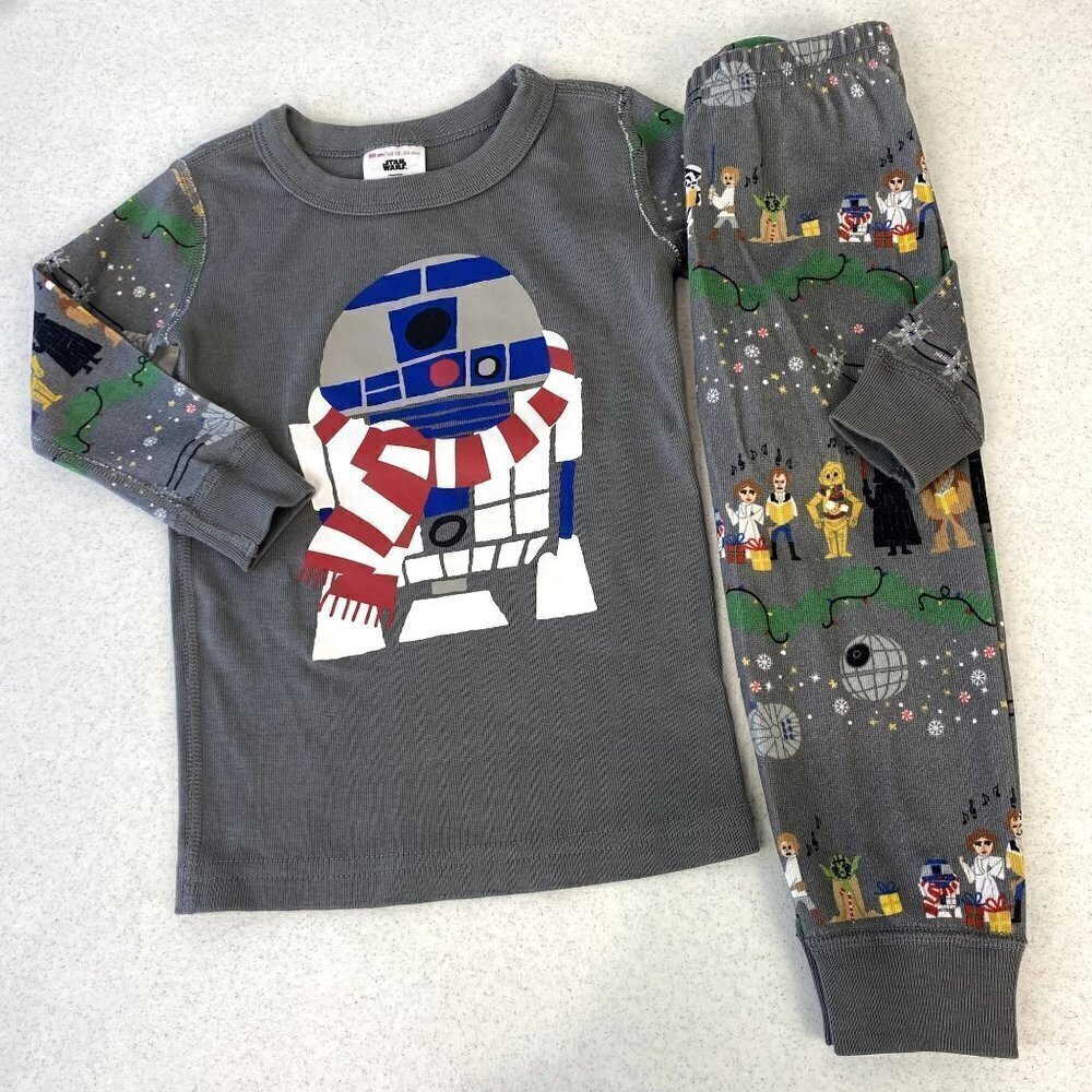 Hanna Andersson Star Wars Christmas Long John Pajamas 18-24M